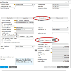 SAP Business One 9.2 Referenced Document Feature