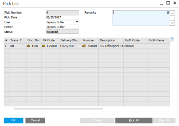 Pick List In SAP Business One 2 SAP B1 MTC Systems