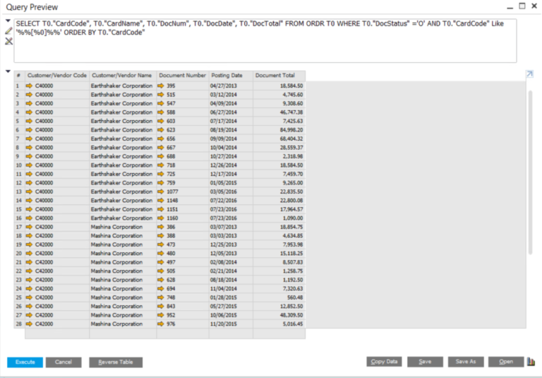 SAP B1 SQL Queries4 SAP B1 MTC Systems