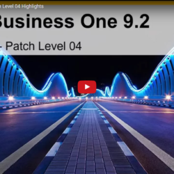 SAP Business One 9.2 - Patch Level 04 Highlights